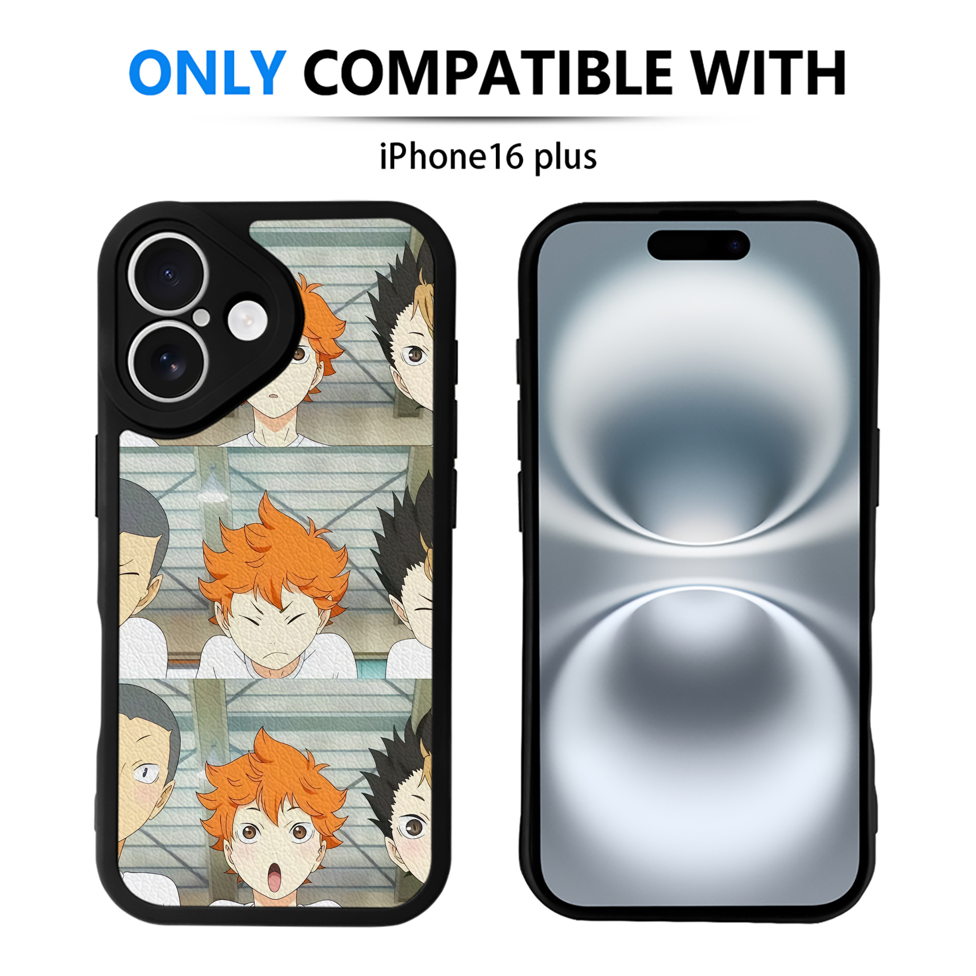 （画像用） ハイキュー!! Haikyu!! 【iPhone 16シリーズ対応】シリコンスマホケース（レザー調） 材質：シリコン